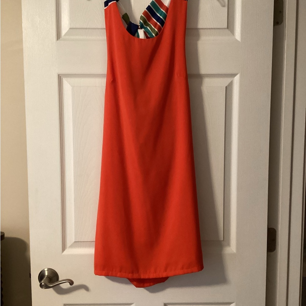 Vibrant Orange Sleeveless Dress